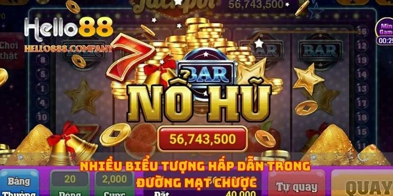 Nhiều biểu tượng hấp dẫn trong đường mạt chược